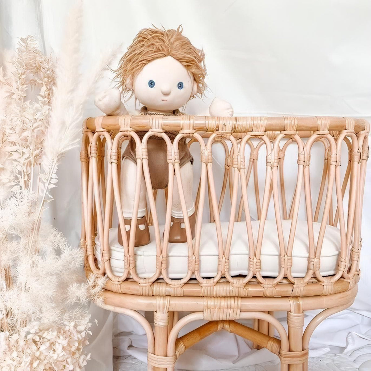 Rattan Sarah Dolls Crib By Lily Sprout Collection